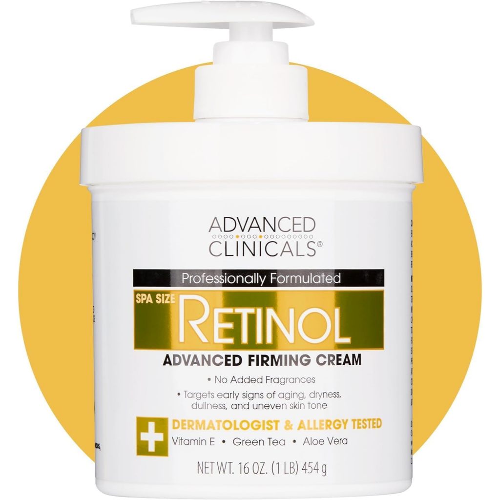 Advanced Clinicals Retinol Advanced Firming Cream pump jar