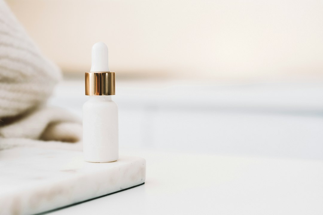 Skincare serum bottle representing anti-aging skincare products