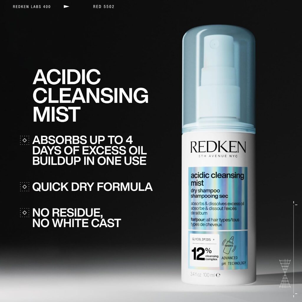 Redken non-aerosol dry shampoo mist bottle illustrating the wet dry shampoo trend