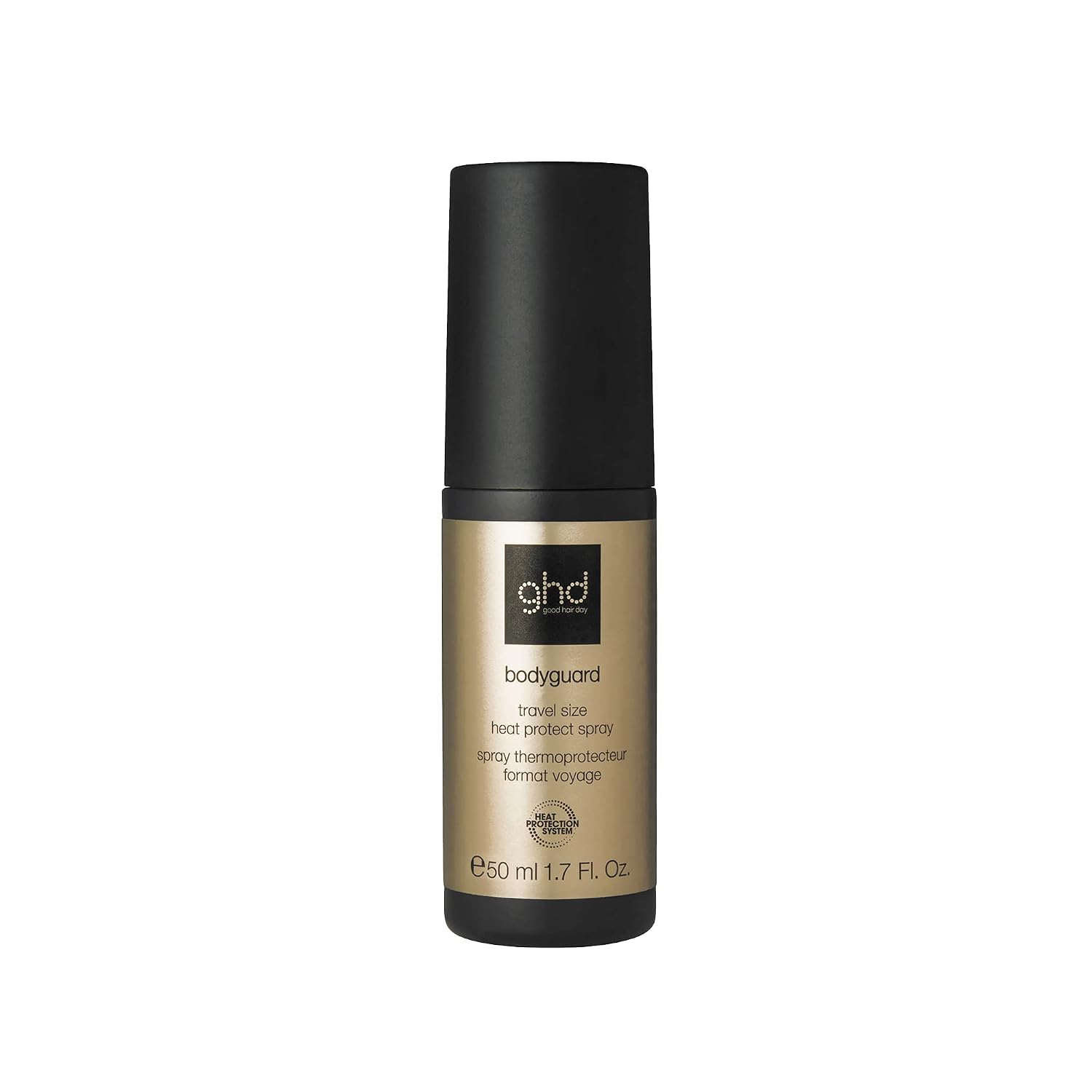 ghd Bodyguard Heat Protectant Spray, 1.7 fl oz mini travel size, product packaging