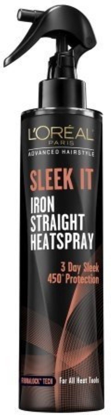 L’Oréal Paris Advanced Hairstyle Sleek It Heat Spray, 5.7 oz, product packaging