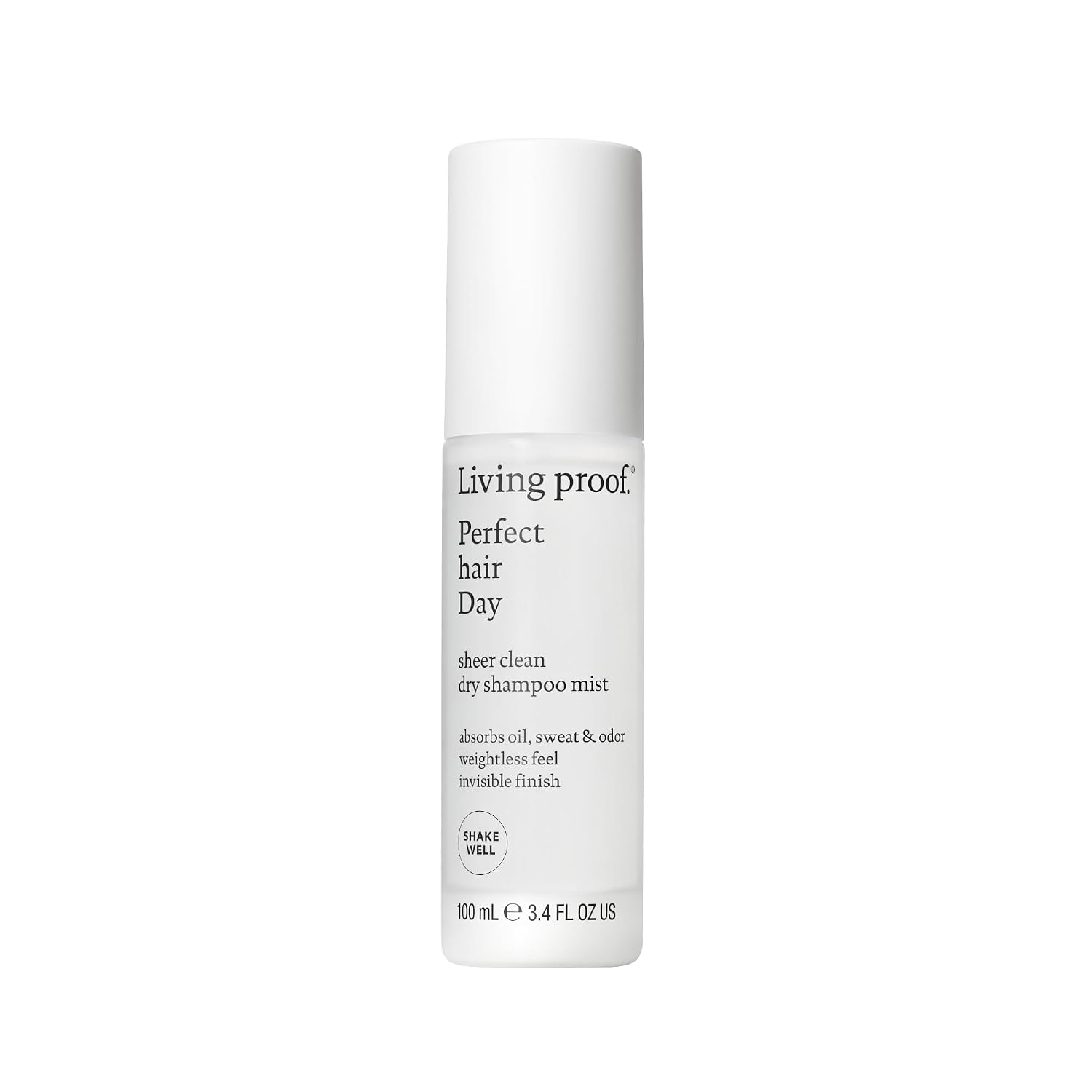 Living Proof Perfect Hair Day Sheer Clean non-aerosol dry shampoo mist bottle