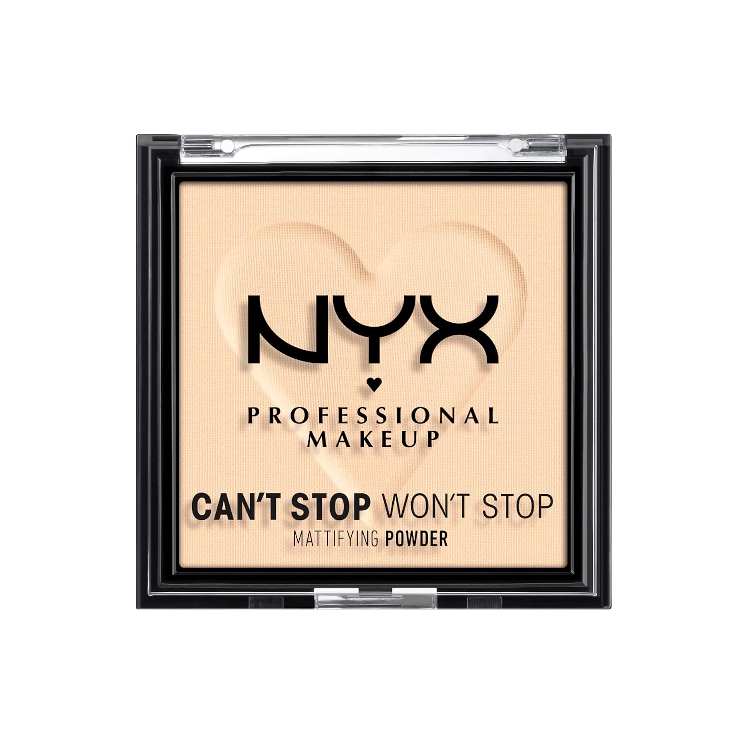 NYX Can't Stop Won't Stop mattifying pressed powder in Fair