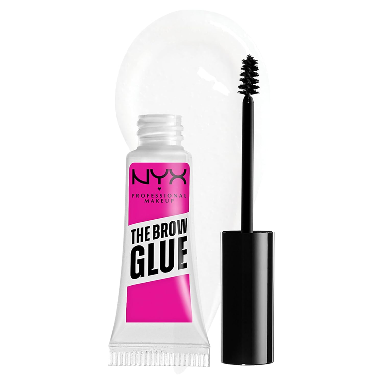 NYX PROFESSIONAL MAKEUP The Brow Glue, Extreme Hold Eyebrow Gel, Clear — clear brow product packaging