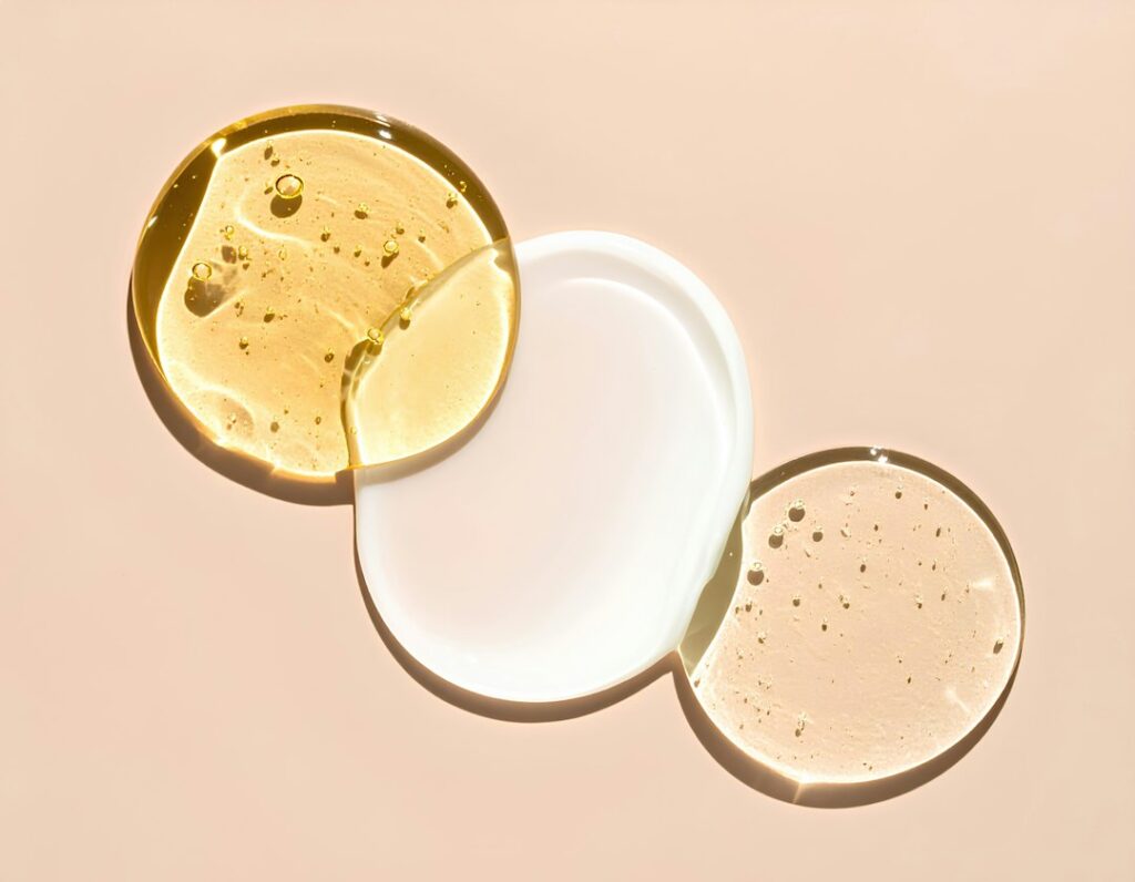 Skincare textures for a semi-glow skincare routine