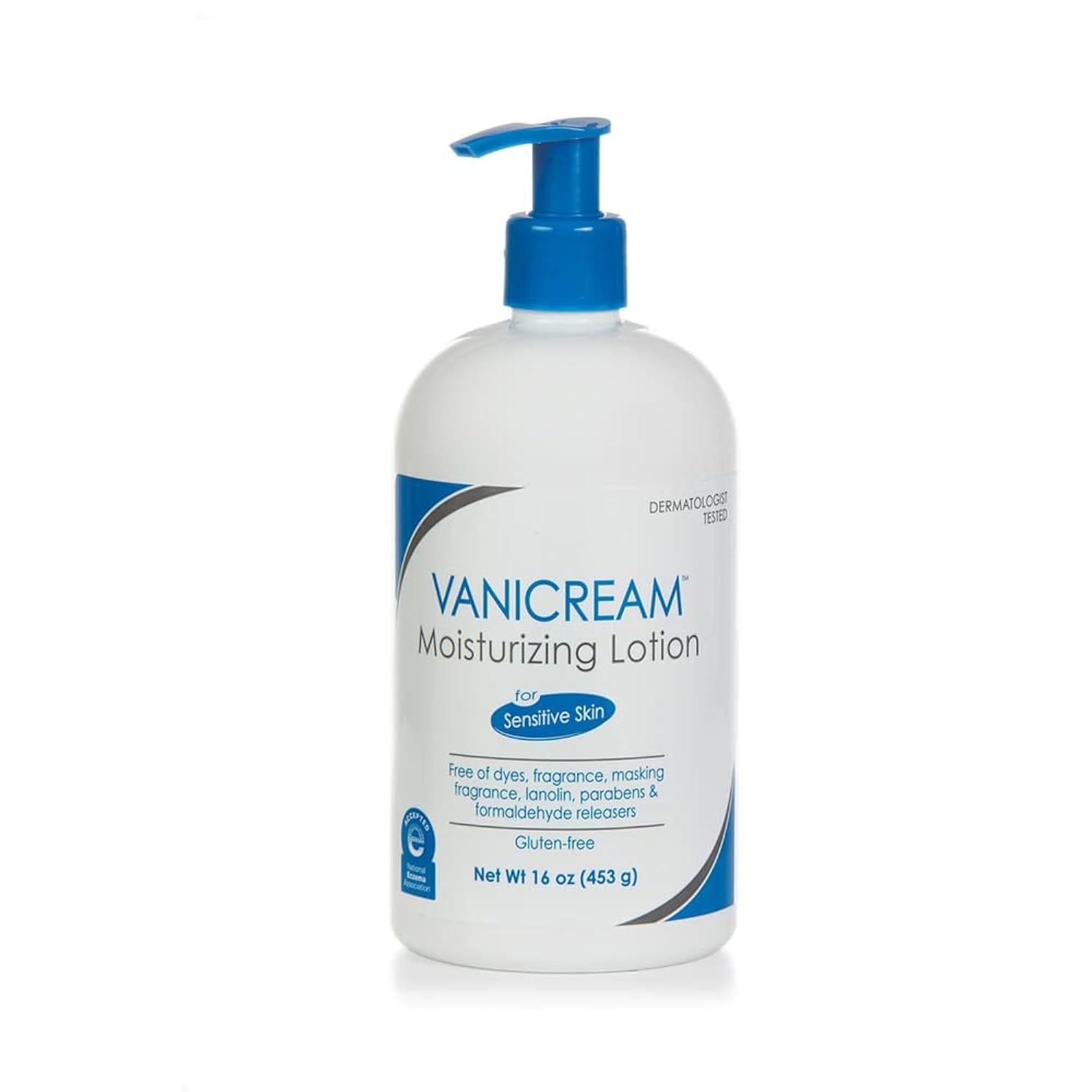 Vanicream Moisturizing Lotion, Body and Face Moisturizer, 16 Oz Pump — product packaging