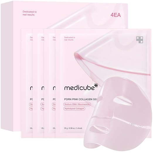 medicube PDRN Pink Collagen Jelly Gel Mask — 4 masks, 28g each
